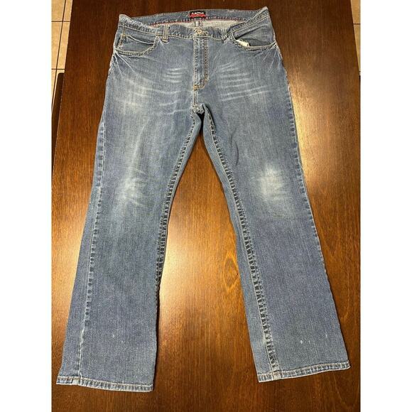 Bulwark FR Boot Cut Jeans Men 38x32 Workwear Flame Resistant CAT2 Stains Cowboy - Picture 2 of 13